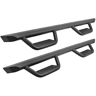 Go Rhino Dominator Xtreme D2 Sidestep & Brackets | Mild Steel, Textured Black | D224049T | Fits 2019-2025 Chevrolet Silverado & GMC Sierra 1500, 2500 HD, 3500 HD Crew Cab See Description