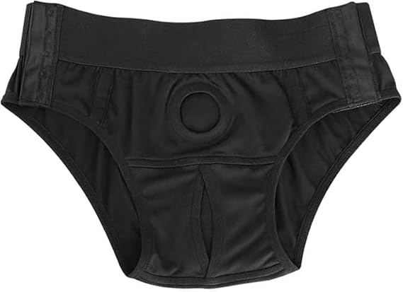 Black Underwear with Reinforced Crotch,Harness Pants Panties Underwear,Adjustable Fit