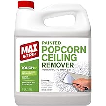 Max Strip Professional Strength Painted Popcorn Ceiling Remover - 1 Gallon - No Methylene Chloride No NMP Powerful No Drip Gel Formula