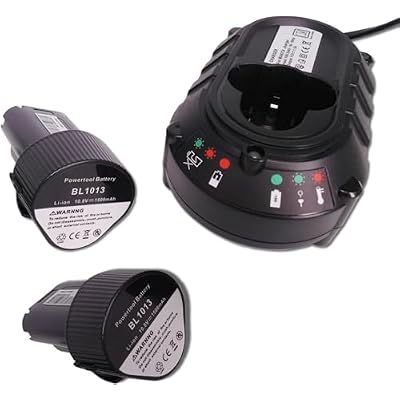 2X BL1013 1.5Ah Replace for Makita 10.8V Battery, with 10.8V DC10WA Charger, Replace for Makita BL1013 BL1014 194550-6 194551-4 195332-9  DF030D DF330D TD090D CL102DZ UH200Z HS300DZ JV100DZ UH200DZ