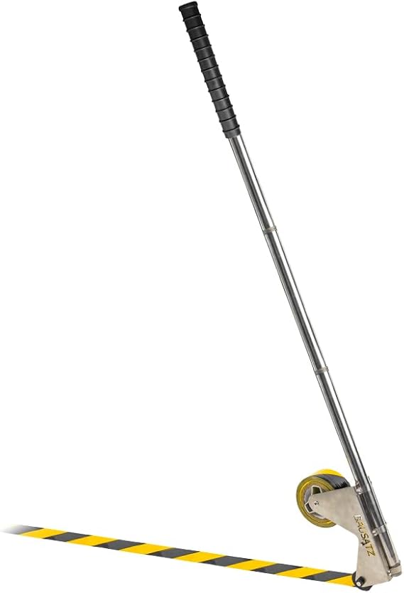 BAUSATZ Floor Tape Marking Machine Manual Lane Marking Applicator with Rubber Roller Manual Floor Tape Applicator,Used for Floor Marking, Decoration Protection and Laying