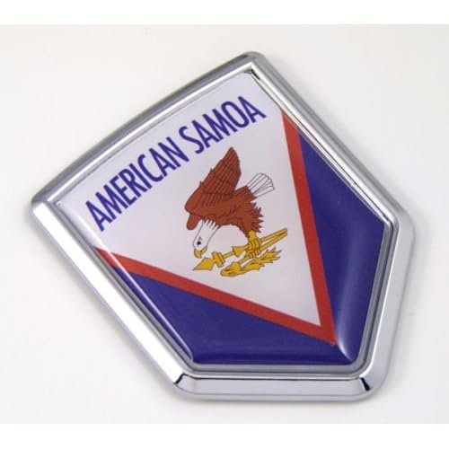 American Samoa MS USA State Flag Car Chrome Emblem Decal Sticker Bike Laptop Boat 3dd Sticker Badge