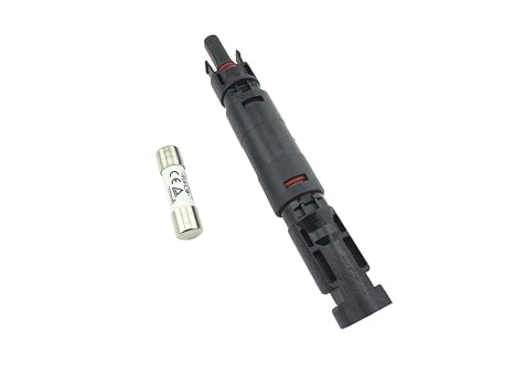 MISOL 10 Units of PV Solar Fuse 10a 1000VDC fusible 10x38 gPV, with Holder MC4 Connector