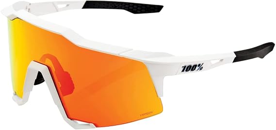 100% SPEEDCRAFT Sport Performance Cycling Sunglasses OFF WHITE - HiPER Red Multilayer Mirror