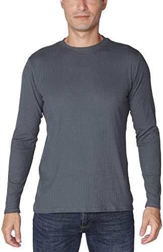 INGEAR Mens Loose Fit Shirt UPF Sun Shirts Everyday Long Sleeve T-Shirt Sun Protective Shirts for Mens Charcoal, XX-Large