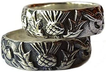 Thistle Knot & Circle band - Celtic Outlander ring