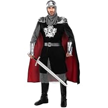 Morph Knight Costume Adults, Medieval Knight Costume Mens Halloween Crusader Outfit, Halloween Costumes For Men