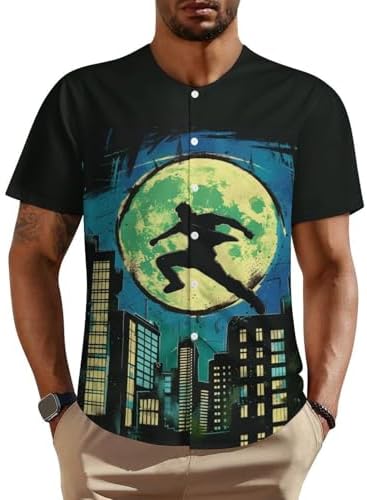 Parkour Extreme Sports Men Casual Crew Neck Short Sleeve Tops Blouses Fashion Clothes