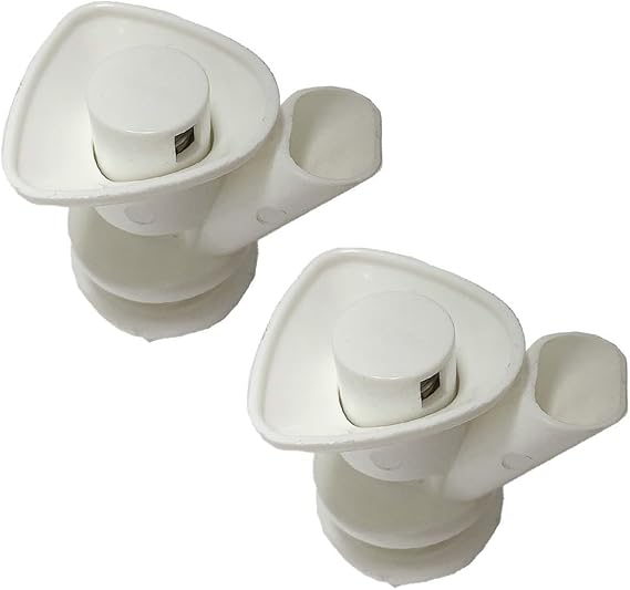 2X White Plastic Push-Button Spigots for Water Cooler Box 2-10 Gallon, Faucet Replacement for Outdoor Picnic Camping Drinks Tank