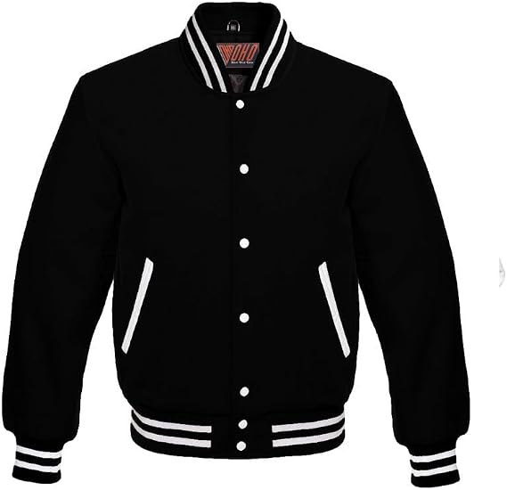 Men Varsity All Wool Jacket Classic Baseball School Collage Jacket