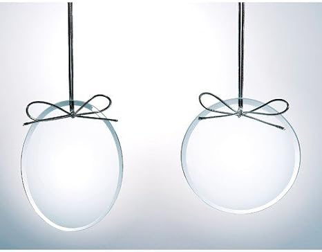 Oval Starfire Clear Glass Ornament