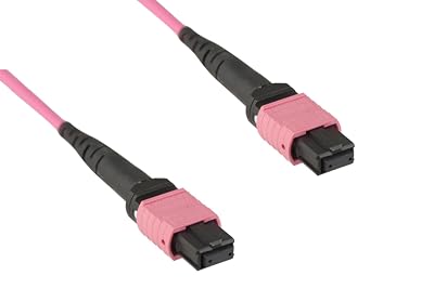 CablesAndKits MTP Cable 12-Strand Corning ClearCurve, OM4, Type B, Female Key Up to Female Key Up, OFNP, 10 Meters, 50 Micron, Multimode, Violet, UPC Polish, MTPMPO Fiber Cable