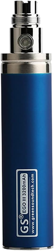 GreenSound GS Ego III 3200mAh Quality Battery E Cig Rechargeable Pen Batteries Nicotine Free Empty Device (Blue)