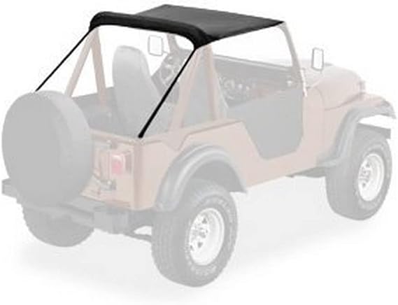 Bestop 5250501 Black Crush Traditional Bikini Top for 1951-1991 M38A1, CJ5 & CJ6