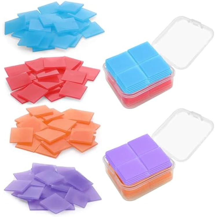 80pcs Diamond Painting Glue Clay, Colorful Clay Wax Embroidery Cross-Stitch Painting Set Tool DIY Diamond Wax Tool for Embroidery Accessories,2 x 2cm4 Colors Multicoloured
