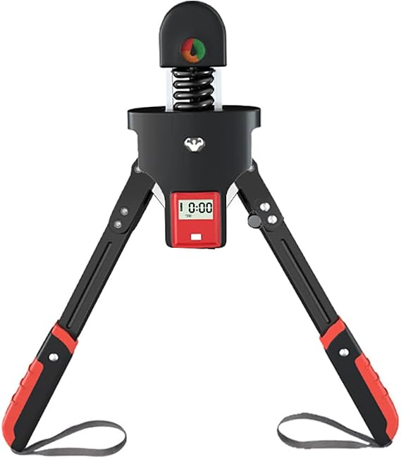 iMeshbean Hydraulic Arm Exerciser, 22-550lbs Adjustable Resistance, LCD Display, Black, Push Button Controls, Upper-Body Weight Machines, Strength Trainer