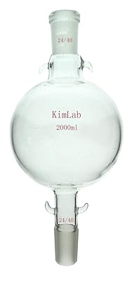 CHR-02-24-2000 ASTM STD Glass 2000ml Chromatography Reservoir with Hooks 2440 Joints