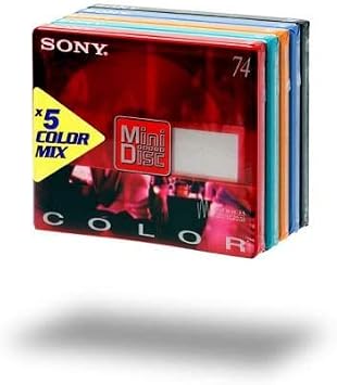 Sony ColoursMiniDisc 5-Pack 74min MD (Mixed Colour)