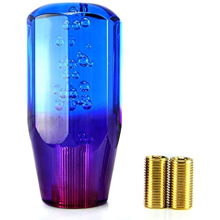 Automatic Gear Shift Knob,Crystal Shifter Boot Knobs,Universal Cool Car Accessories BluePurple10CM