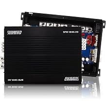 Sundown Audio SFB 4/5-Channel Class D Full Range Car Amplifier 1 Ohm, Brazilian Style Amp with Variable HPF/LPF, Bass Boost, Clipping Remote for Car & Marine Audio (SFB-1800.5-5-Channel)