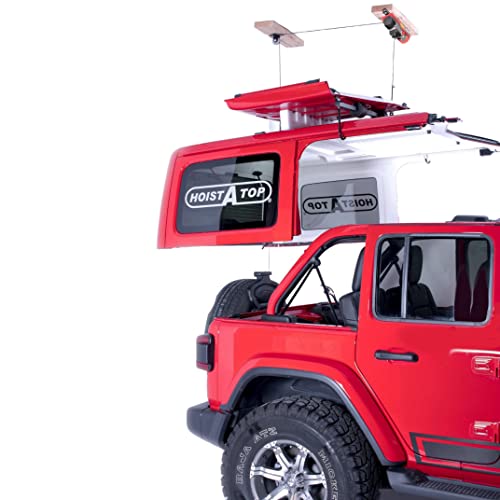Lange Originals Power Hoist-A-Top Jeep Wrangler JL 4 Door Top Hoist 2018-Current 120V Electric Easy Garage Mounted Hardtop Removal and Storage System One-Person Lift