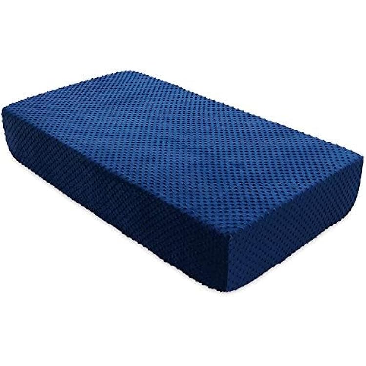 Super Soft Stretchy Fitted Crib Bed Sheet for Standard Crib and Toddler Mattress by BlueSnail Dark Blue