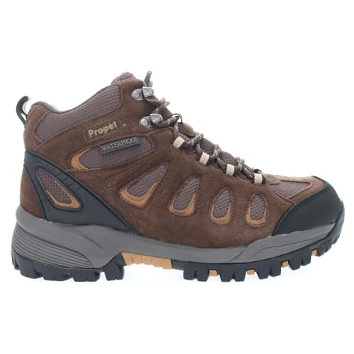Propet Mens Ridge Walker Cap Toe Hiking Casual Boots Ankle - Black, Grey