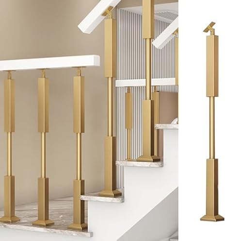 Adjustable Metal Stair Spindles - Iron Balusters for Contemporary Outdoor Decks and Porches - Ideal for Staircase Enhancement