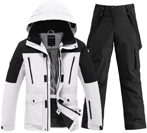 Men's Ski Suit Waterproof Snowsuits Two Piece Snowboard Jacket and Pants Set Outdoor Winter Snow Suits Windproof