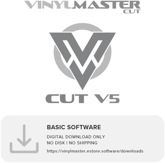 Basic Edition Graphic Design Print and Cut Software for PC VinylMaster CUT (No Disk)