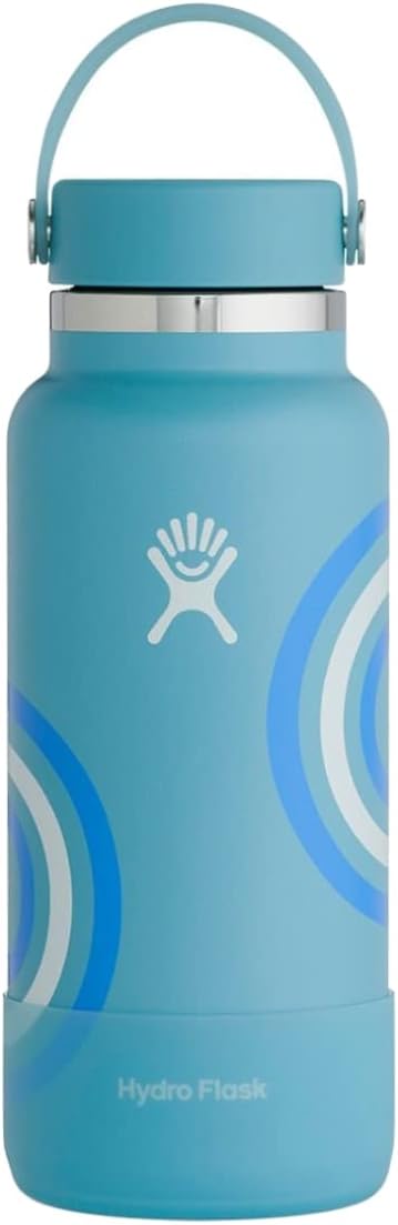 Hydro Flask Flex Cap Bottle with Boot - Stainless Steel Reusable Water Bottle - Vacuum Insulated - 32 oz (Teal)