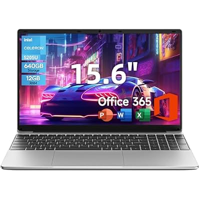 jumper 15.6 FHD Laptop, 10th Gen Intel Dual-Core Processor1.9GHz, 12GB RAM 640GB Storage, 1 Year Office 365, Numeric Keyboard, HDMI, WiFi5, 38Wh Battery, Windows 11 Laptop for Business and Student