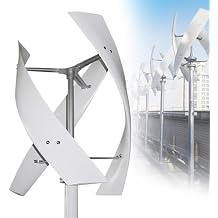 500W Wind Turbine 12V 24V, Vertical Axis Wind Turbine Generator Kit with Controller, Three-Phase AC Permanent Magnet Generator Windmill,White 12V