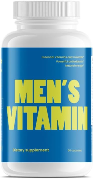 Men's Daily Multivitamin - 34 Doctor-formulated Vitamins, Minerals, Antioxidants (30 Servings), 60 Count (Pack of 1)