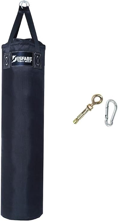 Polydes 135x35 Cm Kolonlu Boks Kum Torbası Siyah+Askı Aparatı