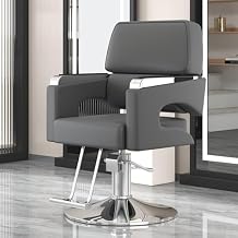 Barber Salon Chair Hair Spa Chair with Hydraulic Pump, Adjustable Height 360 Degrees Swivel Styling for Salon Equipment(K)
