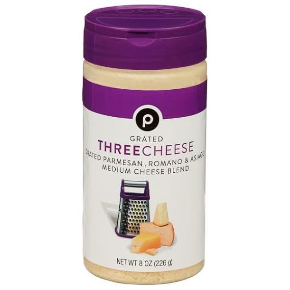 Publix Grated Cheese, Three Cheese - 8 oz