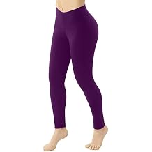 Women's High Waist Yoga Pants Tummy Control Butt Lifting Stretchy Leggings (Black Medium)