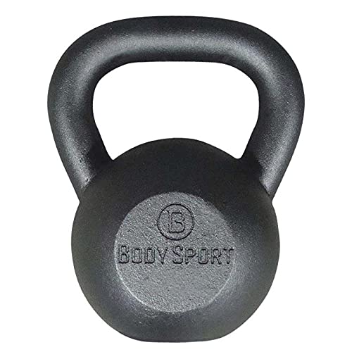 Body Sport Cast Iron Kettlebell - Professional Weight Training Equipment for Home & Gym Workouts