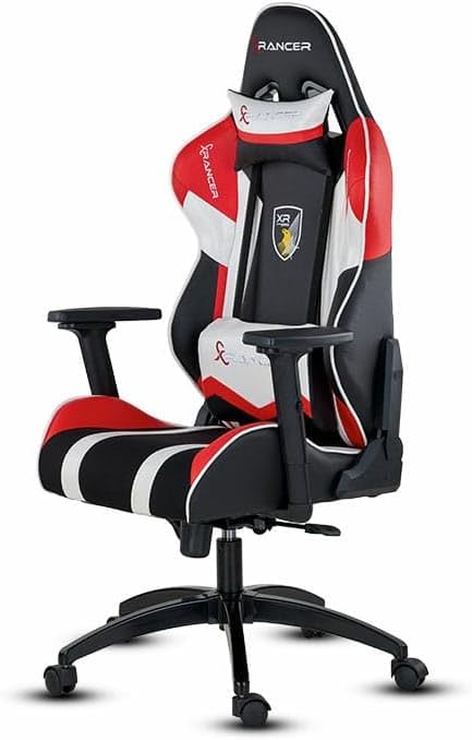 XRANCER, CROSS Serisi Profesyonel Oyuncu Koltuğu, Ergonomik Tasarım, 180 Derece Ayarlanabilir Sırt Açısı, Kaliteli Sünger, 130kg Taşıma Kapasiteli Oyuncu Sandalyesi (Kırmızı)
