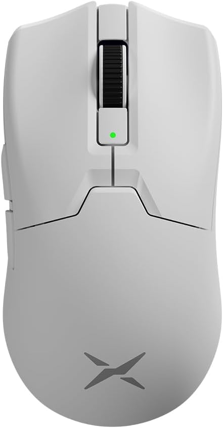 DELUX M800 Ultra Wireless Gaming Mouse, Nordic 52840 MCU, PAW3395 26000DPI, 1000Hz Polling Rate, Tri-Mode Connection, 49g Lightweight, 60 Hours Endurance (300mAh-White)