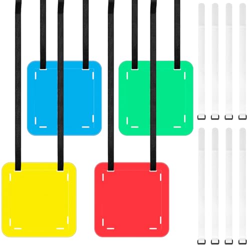 4 Pcs Soccer Shooting Targets for Goals Training 12 Inch Hockey Targets with Adjustable Straps Football Soccer Training Equipment for Reactive Accuracy Agility Speed Lacrosse Baseball