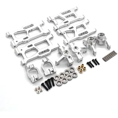 RC Swing Arm For Rlaarlo AM-X12 AM-D12 14015 14005E Metal For Swing Arm Steering Cup Five-piece RC Parts Upgrade AccessoriesSilver