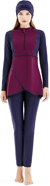 Muslim Swimsuit for Women Modest Swimwear Burkini Islamic Swimming Suit Plus Size Long Sleeve Bathing Suit