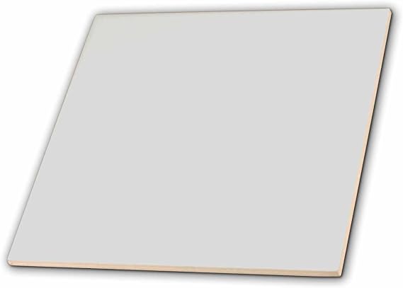 3dRose Light Gray - Matte Silver Grey - Plain Simple one Single Solid Color - Modern Contemporary 12 Inch Ceramic Tile
