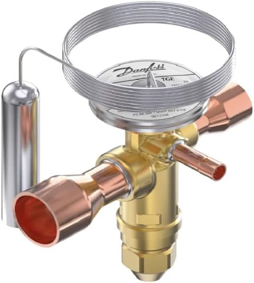 Danfoss 067N9207 13TR Thermostatic expansion valve, TGE, R410A, 5/8x7/8 in Solder, ODF, 1/4 in Externally equalized, Bi-flow,22 to 60 F