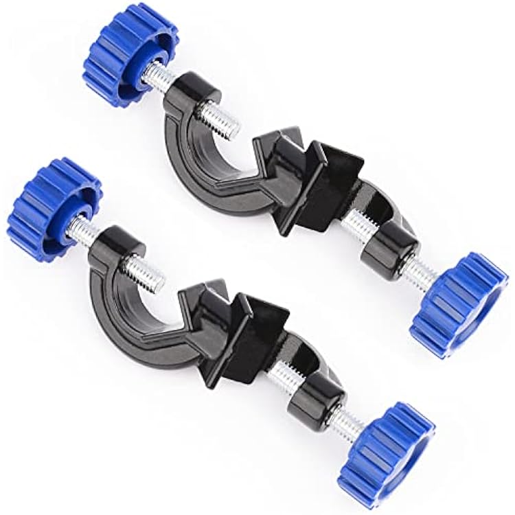 FunChem 2-Pack Adjustable Bosshead Clamp Holder, Heavy Duty Lab Stand Clamp Holder Boss Head Clamp Aluminum Alloy Body Rods up to 16 mm in Dia for Laboratory