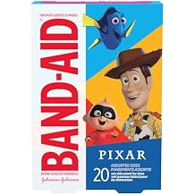 Band-Aid Brand Adhesive Bandages for Minor Cuts & Scrapes, Wound Care Featuring Disney/Pixar Mashup Characters, Fun Bandages for Kids and Toddlers, Assorted Sizes, 20 Count