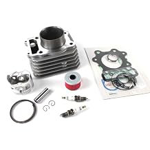 74MM TRX 300 Cylinder Piston Gasket Top End Rebuild Kit For 1988-2000 TRX 300 Fourtrax FW 4x4 2x4 Cylinder Top End Rebuild Kit replaces 12000-HC4-000, 12100-HC4-000