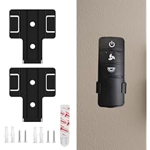 2PCS Remote Control Holder, Wall Mount Bracket Fan Remote Holder for Hampton Bay and Home Decorators Collection A25-TX028,TX028C-L, TX028C-S, TX028-S, TR220A,KUJCE10318, RC-72T, RC-73T (Black)